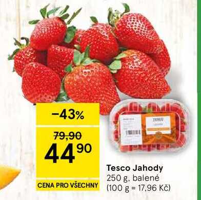 Tesco Jahody, 250 g