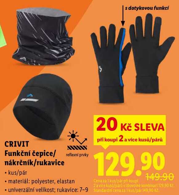 Funkční čepice/nákrčník/rukavice 