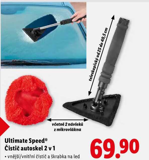 Ultimate Speed® Čistič autoskel 2 v 1 