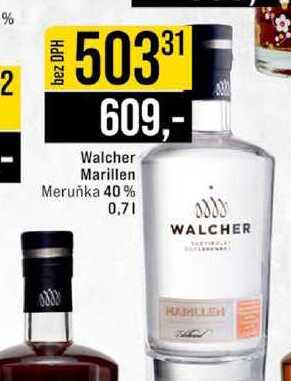 Walcher Marillen Meruňka 40% 0.7l
