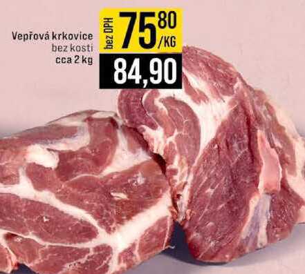 Vepřová krkovice bez kosti cca 2 kg