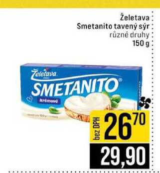 Želetava Smetanito tavený sýr různé druhy 150 g 