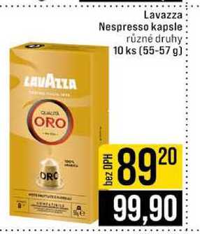 Lavazza Nespresso kapsle: různé druhy 10 ks (55-57 g) 