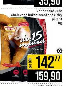 Vodňanské kuře obalované kuřecí smažené řízky pikant 1kg