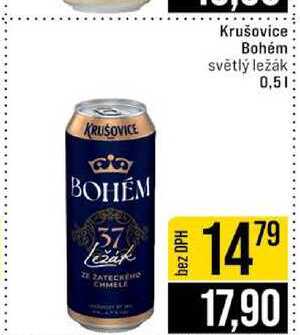 Krušovice Bohém světlý ležák 0,5l