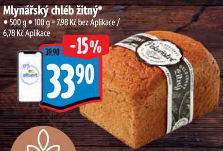 Mlynářský chléb žitný, 500 g