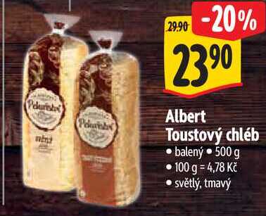 Albert Toustový chléb, 500 g
