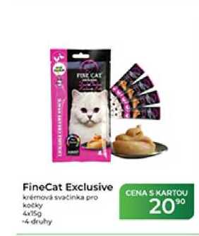 FineCat Exclusive krémová svačinka pro kocky 4x15 g