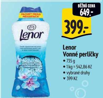 Lenor Vonné perličky, 735 g 