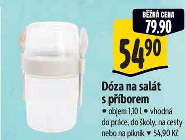 Dóza na salát s příborem 