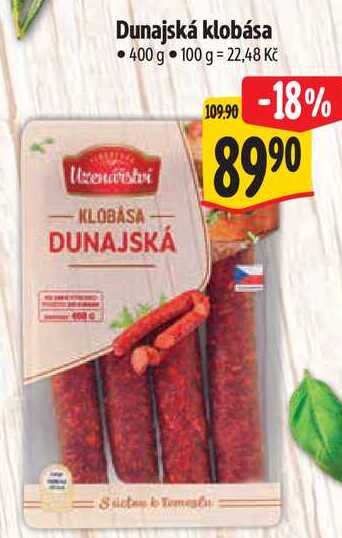 Dunajská klobása, 400 g