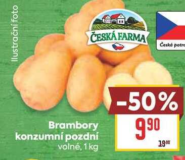 Brambory konzumní pozdní volné, 1 kg 