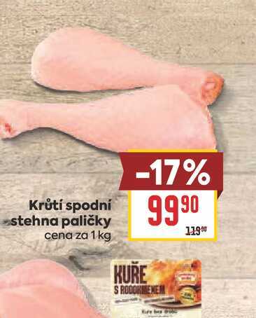 Krůtí spodní stehna paličky cena za 1 kg