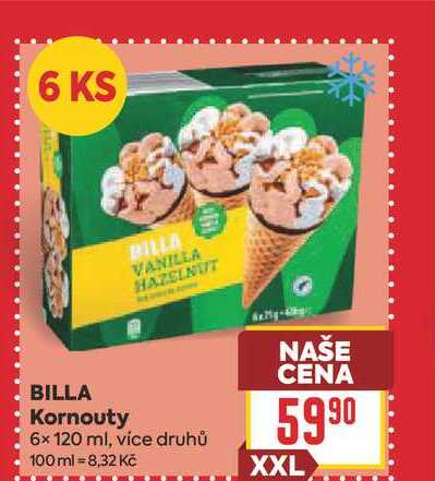 BILLA Kornouty 6x 120 ml