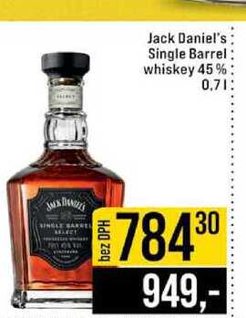 Jack Daniel's Single Barrel whiskey 45% 0,7l