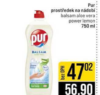 Pur prostředek na nádobí balsam aloe vera power lemon 750 ml