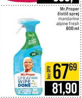 Mr.Proper čistič sprej mandarine alpine fresh 800 ml 