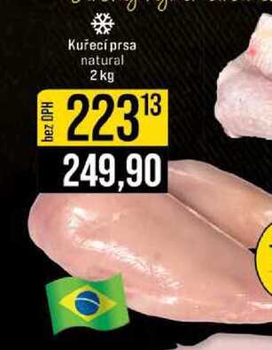 Kuřecí prsa natural 2 kg