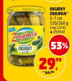 OKURKY ZNOJMIA 5-7 cm, 520 g