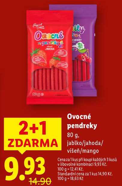 Ovocné pendreky, 80 g