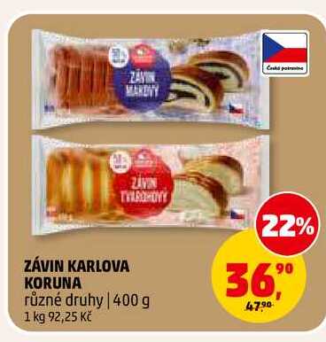 ZÁVIN KARLOVA KORUNA, 400 g 