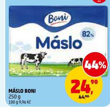 MÁSLO BONI, 250 g v akci