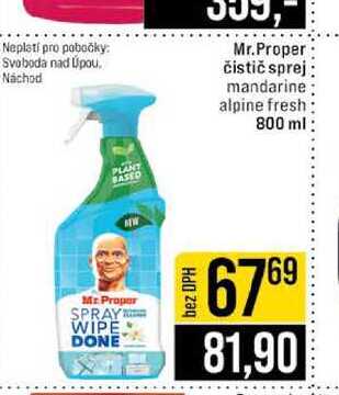 Mr.Proper čistič sprej mandarine alpine fresh 800 ml