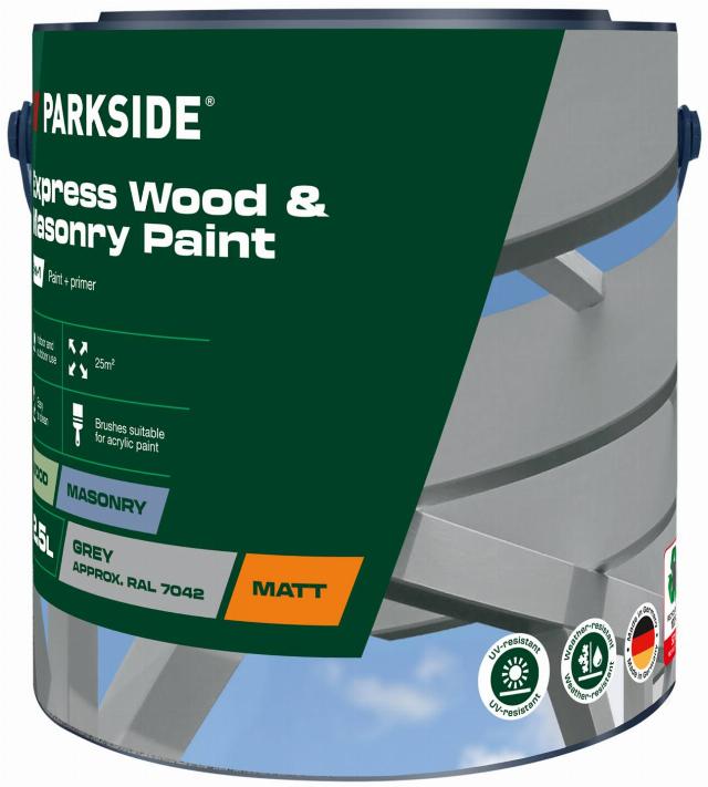 PARKSIDE Expresní krycí barva 2v1 středně šedá