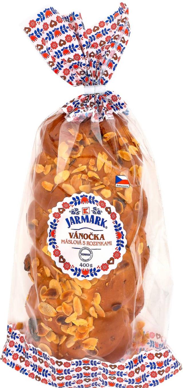 K-Jarmark Vánočka máslová rozinky a mandle