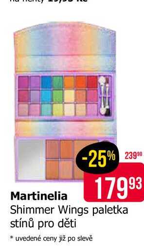 Martinelia Shimmer Wings paletka stínů pro děti