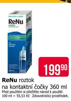 ReNu roztok na kontaktní čočky 360 ml 