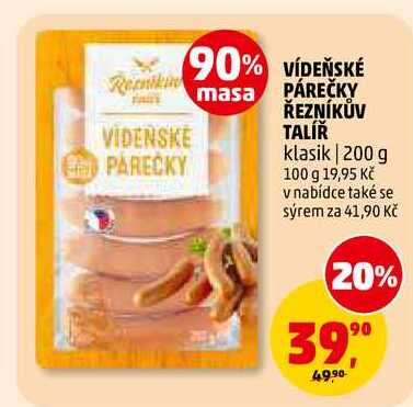 VÍDEŇSKÉ PÁREČKY ŘEZNÍKŮV TALÍŘ, 200 g