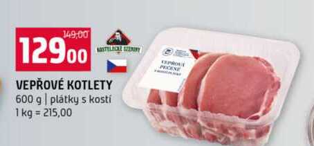 VEPŘOVÉ KOTLETY 600 g