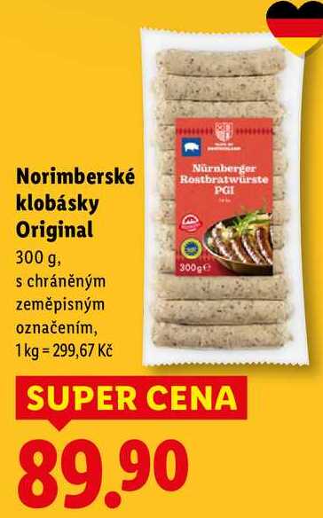 Norimberské klobásky Original, 300 g