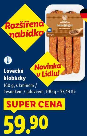 Lovecké klobásky, 160 g