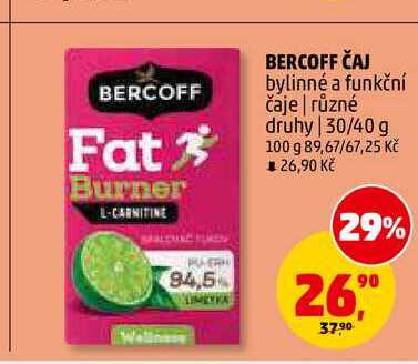BERCOFF ČAJ bylinné a funkční čaje, 30 g