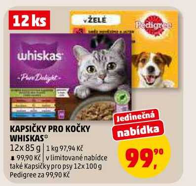 KAPSIČKY PRO KOČKY WHISKAS, 12x 85 g