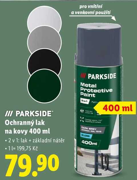 Ochranný lak na kovy 400 ml 