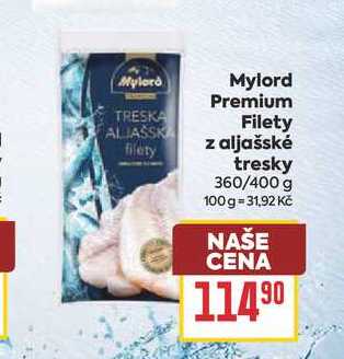 Mylord Premium Filety z aljašské tresky 360/400 g