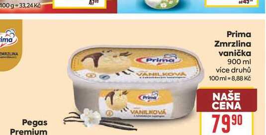 Prima Zmrzlina vanička 900 ml