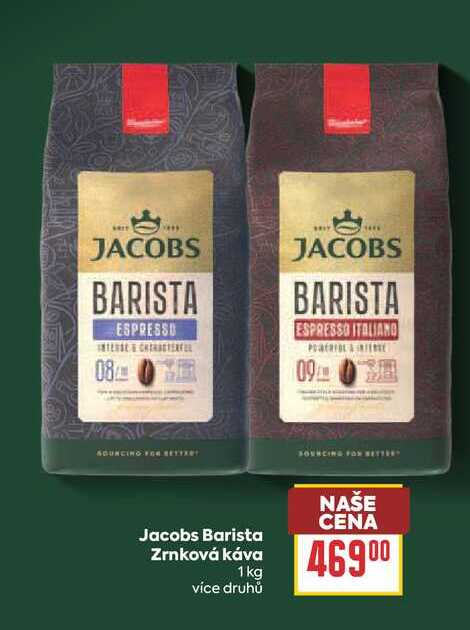 Jacobs Barista Zrnková káva 1 kg 