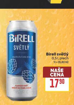 Birell světlý 0,51, plech 