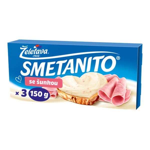 Smetanito Tavený sýr se šunkou (3 ks)