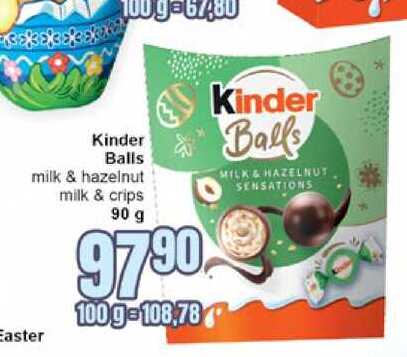Kinder Balls milk & hazelnut Easter milk & crips 90g