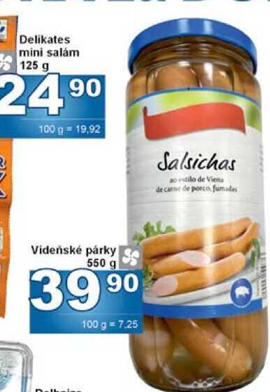 Videňské párky 550 g 