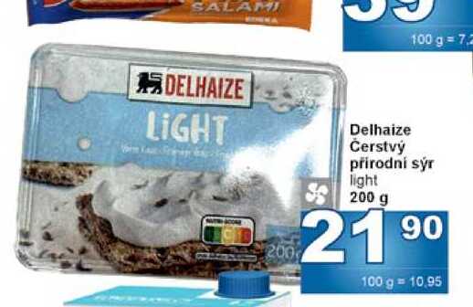Delhaize Čerstvý přírodní sýr light 200 g 