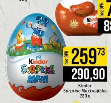 Kinder Surprise Maxi vajíčko 220g