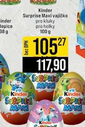 Kinder Surprise Maxi vajíčko pro kluky pro holky 100 g