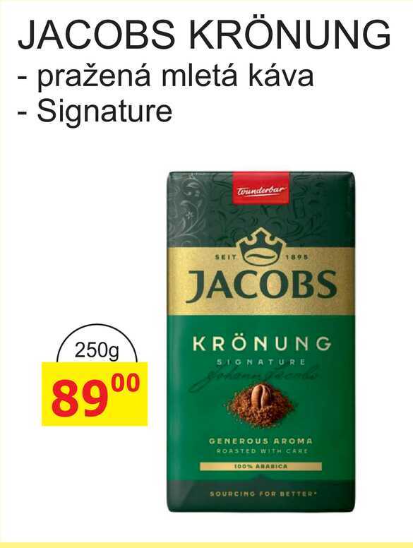 JACOBS KRÖNUNG - pražená mletá káva - Signature 250g