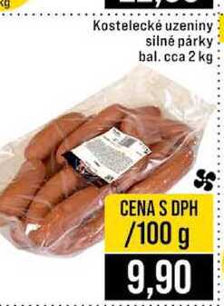 Kostelecké uzeniny silné párky bal. cca 2 kg 100g